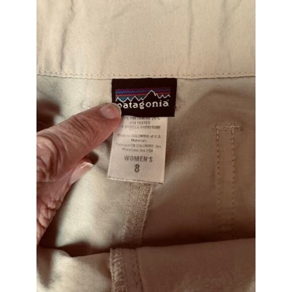 Patagonia Women’s Lightweight‎ Camping Hiking Cargo Pants Beige Size 8 - Picture 3 of 10